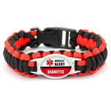 Bracelet de Survie en Paracorde Alerte Médicale pour Diabétique Justice - Mon Bracelet Homme