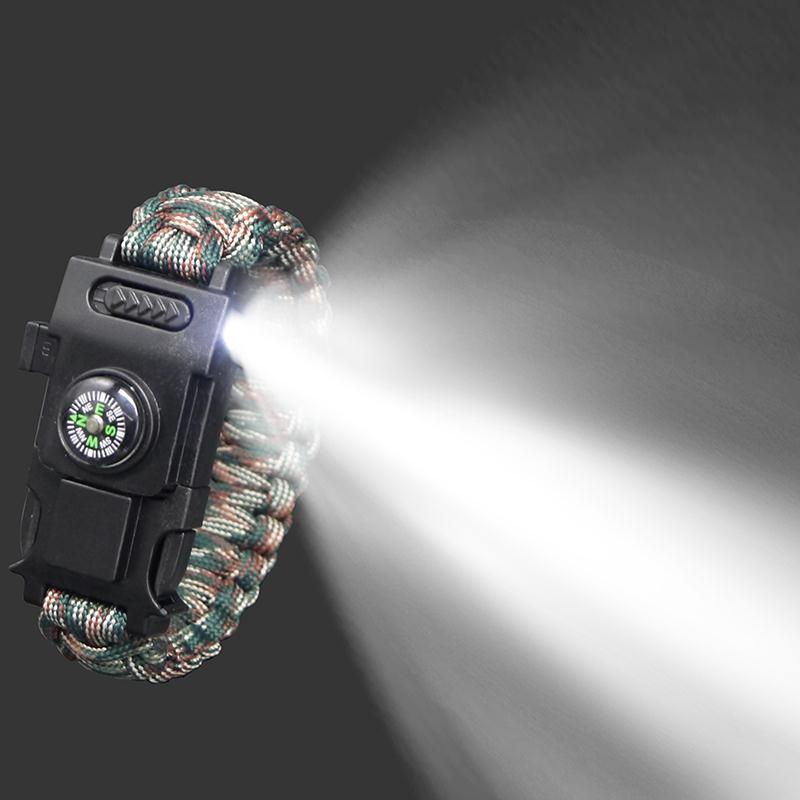 Bracelet de Survie en Paracorde Avec Boucle en Plastique et Lumière LED Alexander - Mon Bracelet Homme