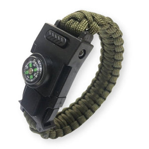 Bracelet de Survie en Paracorde Avec Boucle en Plastique et Lumière LED Duncan - Mon Bracelet Homme