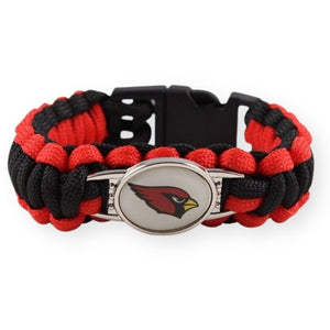 Bracelet de Survie en Paracorde Avec Logo Équipe de Foot US Rouge - Mon Bracelet Homme