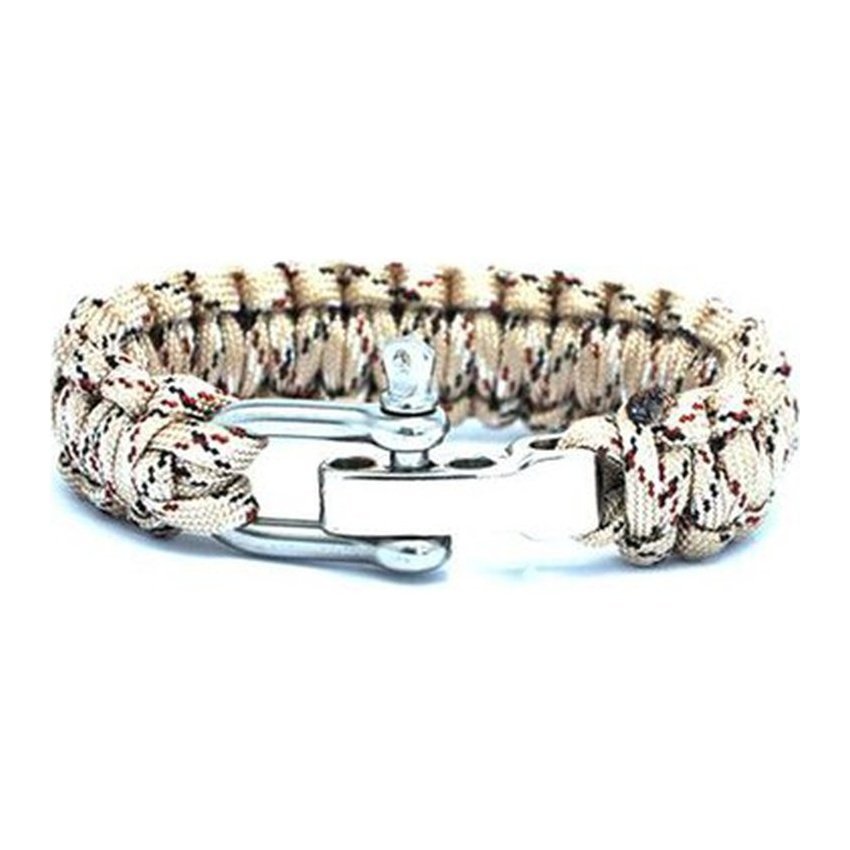 Bracelet de Survie en Paracorde Avec Manille en Acier Inoxydable Kyle - Mon Bracelet Homme