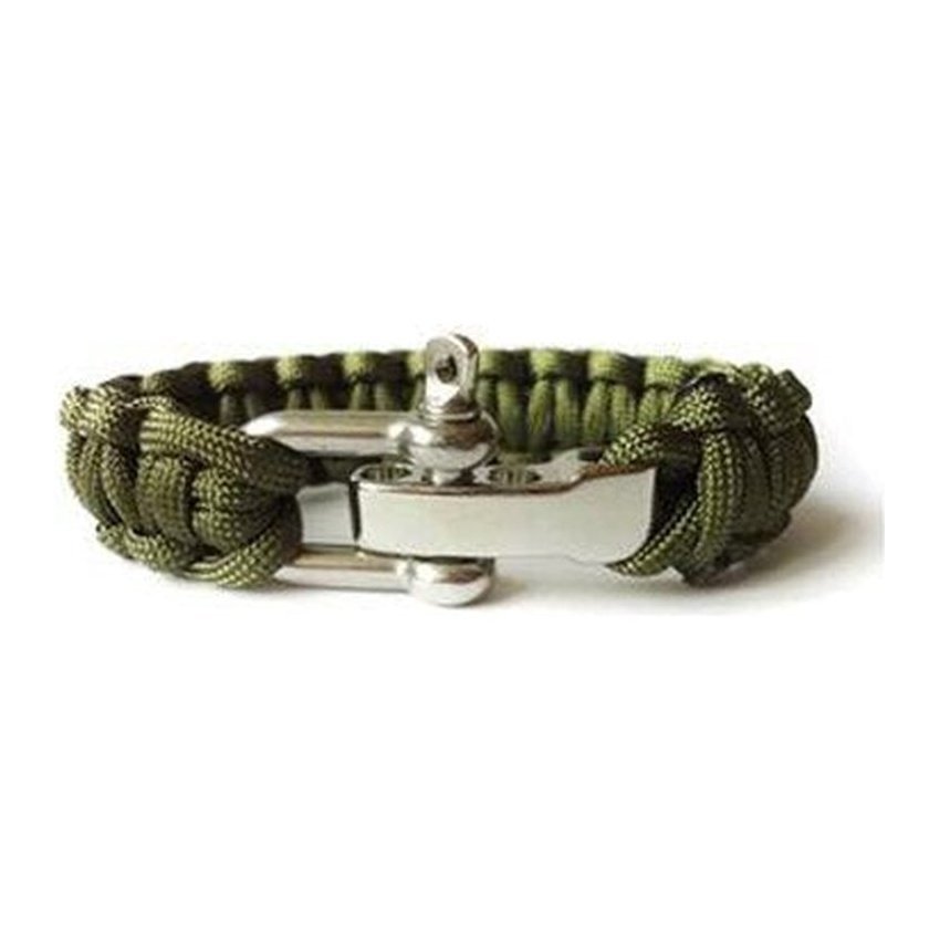 Bracelet de Survie en Paracorde Avec Manille en Acier Inoxydable Matthias - Mon Bracelet Homme