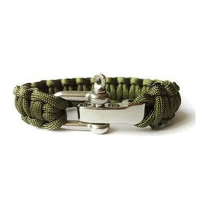 Bracelet de Survie en Paracorde Avec Manille en Acier Inoxydable Matthias - Mon Bracelet Homme