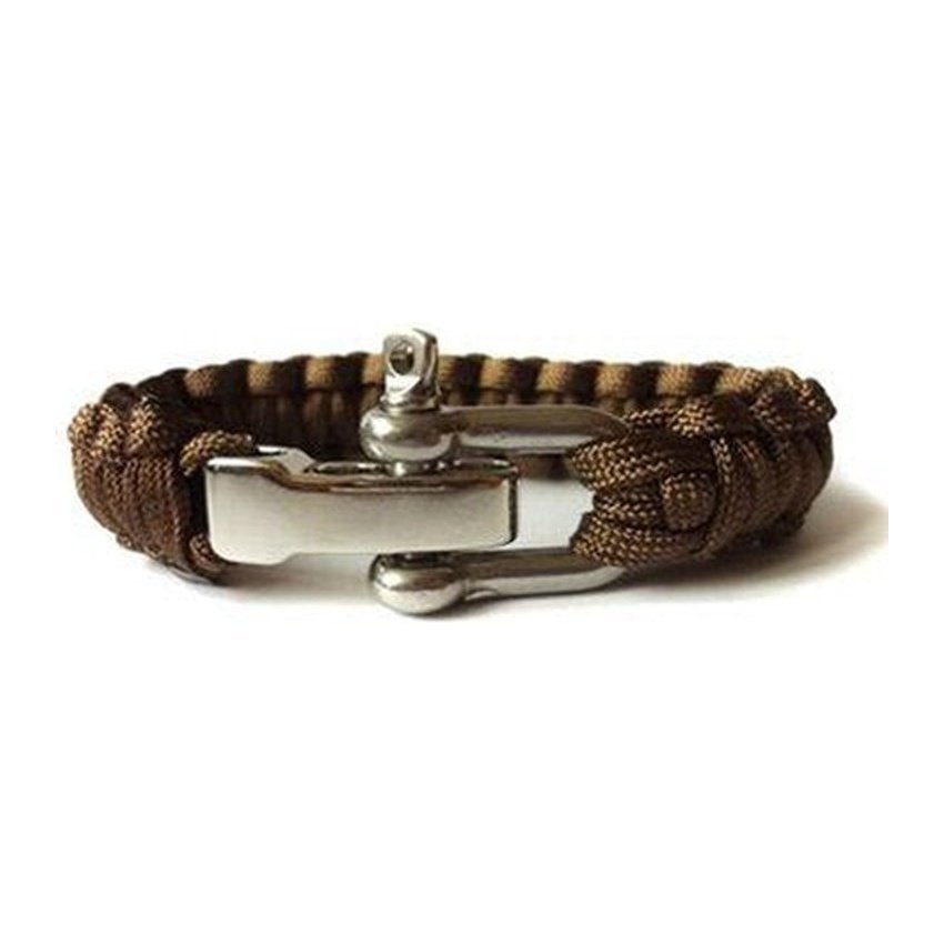 Bracelet de Survie en Paracorde Avec Manille en Acier Inoxydable Sean - Mon Bracelet Homme