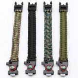 Bracelet de Survie en Paracorde Avec Sifflet et Boussole Rouge Bodie - Mon Bracelet Homme