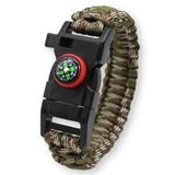 Bracelet de Survie en Paracorde Avec Sifflet et Boussole Rouge Bodie