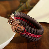 Bracelet de Survie en Paracorde Avec Tête de Mort et Casque de Gladiateur Ali - Mon Bracelet Homme