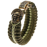 Bracelet de Survie en Paracorde Avec Tête de Mort et Casque de Gladiateur Mccoy