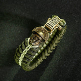 Bracelet de Survie en Paracorde Avec Tête de Mort et Casque de Gladiateur Mccoy - Mon Bracelet Homme