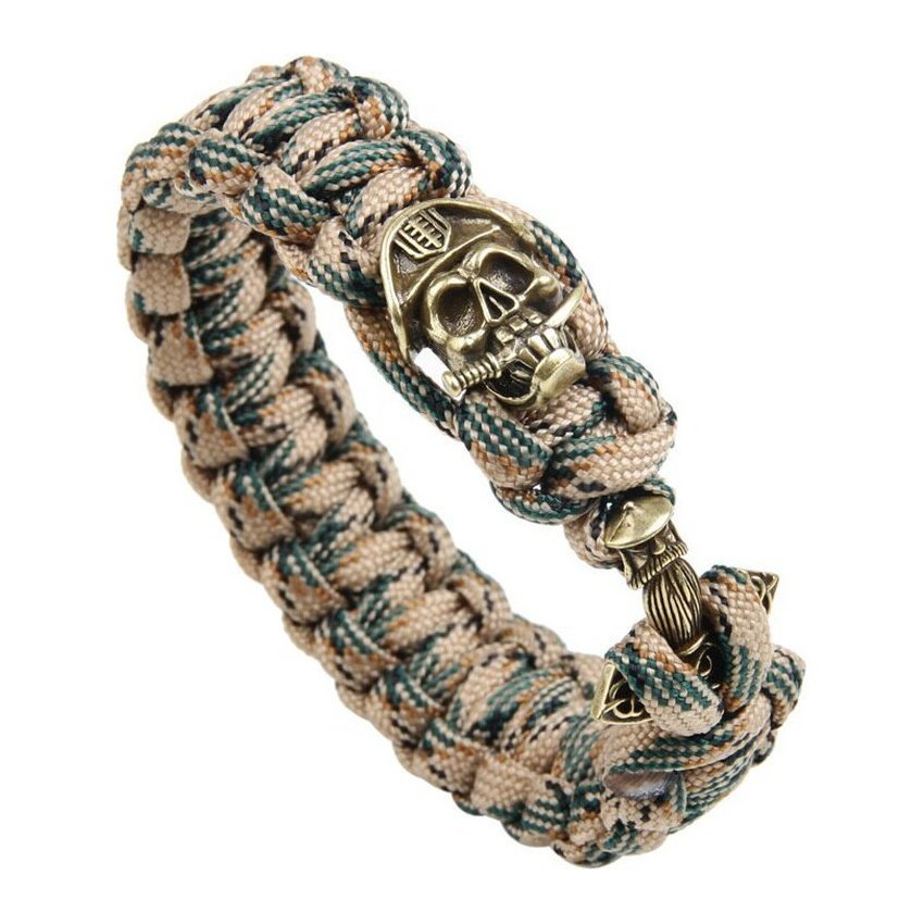 Bracelet de Survie en Paracorde Avec Tête de Mort pour Homme Ace - Mon Bracelet Homme