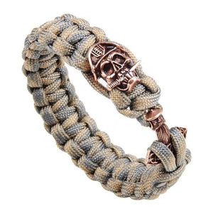 Bracelet de Survie en Paracorde Avec Tête de Mort pour Homme Aidan - Mon Bracelet Homme
