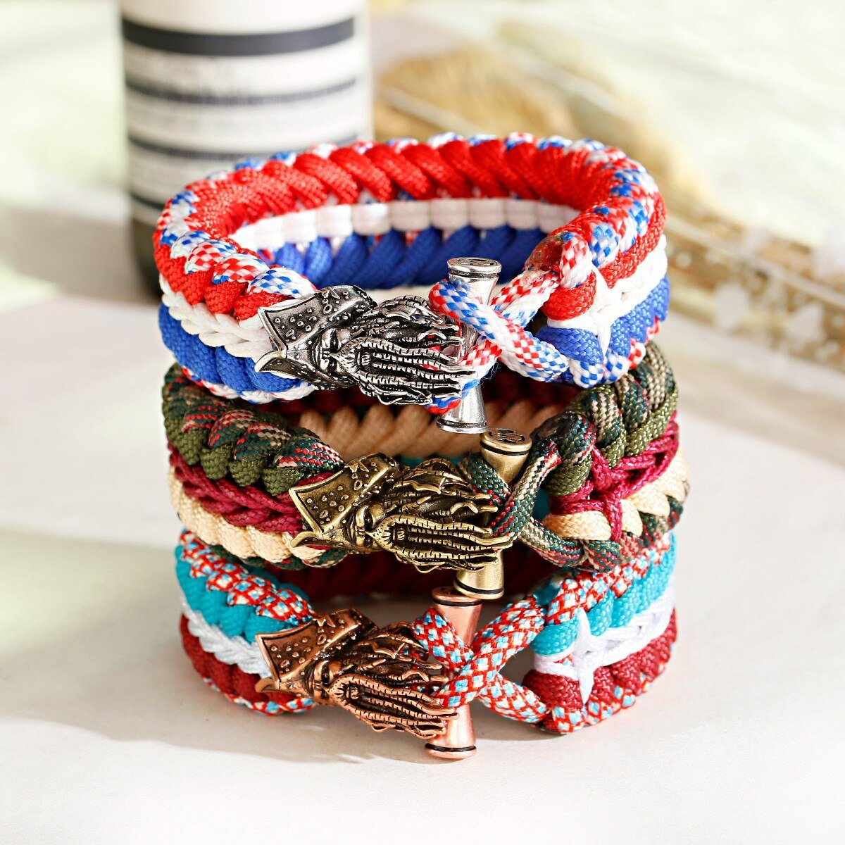 Bracelet de Survie en Paracorde Avec Tête de Pirate Cohen - Mon Bracelet Homme