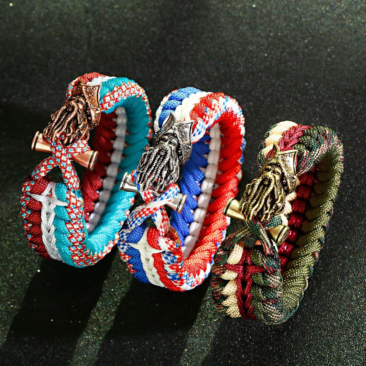 Bracelet de Survie en Paracorde Avec Tête de Pirate Lian - Mon Bracelet Homme