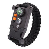Bracelet de Survie en Paracorde de 7 Brins Avec Boussole Lumière LED Sifflet et Racloirs Aldo