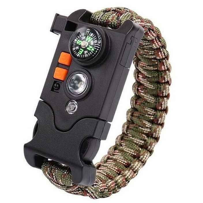 Bracelet de Survie en Paracorde de 7 Brins Avec Boussole Lumière LED Sifflet et Racloirs Cristian - Mon Bracelet Homme
