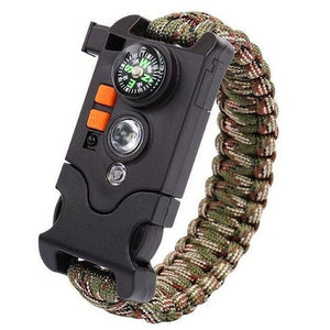 Bracelet de Survie en Paracorde de 7 Brins Avec Boussole Lumière LED Sifflet et Racloirs Cristian - Mon Bracelet Homme