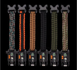 Bracelet de Survie en Paracorde de 7 Brins Avec Boussole Lumière LED Sifflet et Racloirs Shepard - Mon Bracelet Homme