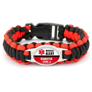 Bracelet de Survie en Paracorde Diabétique Type 2 - Mon Bracelet Homme