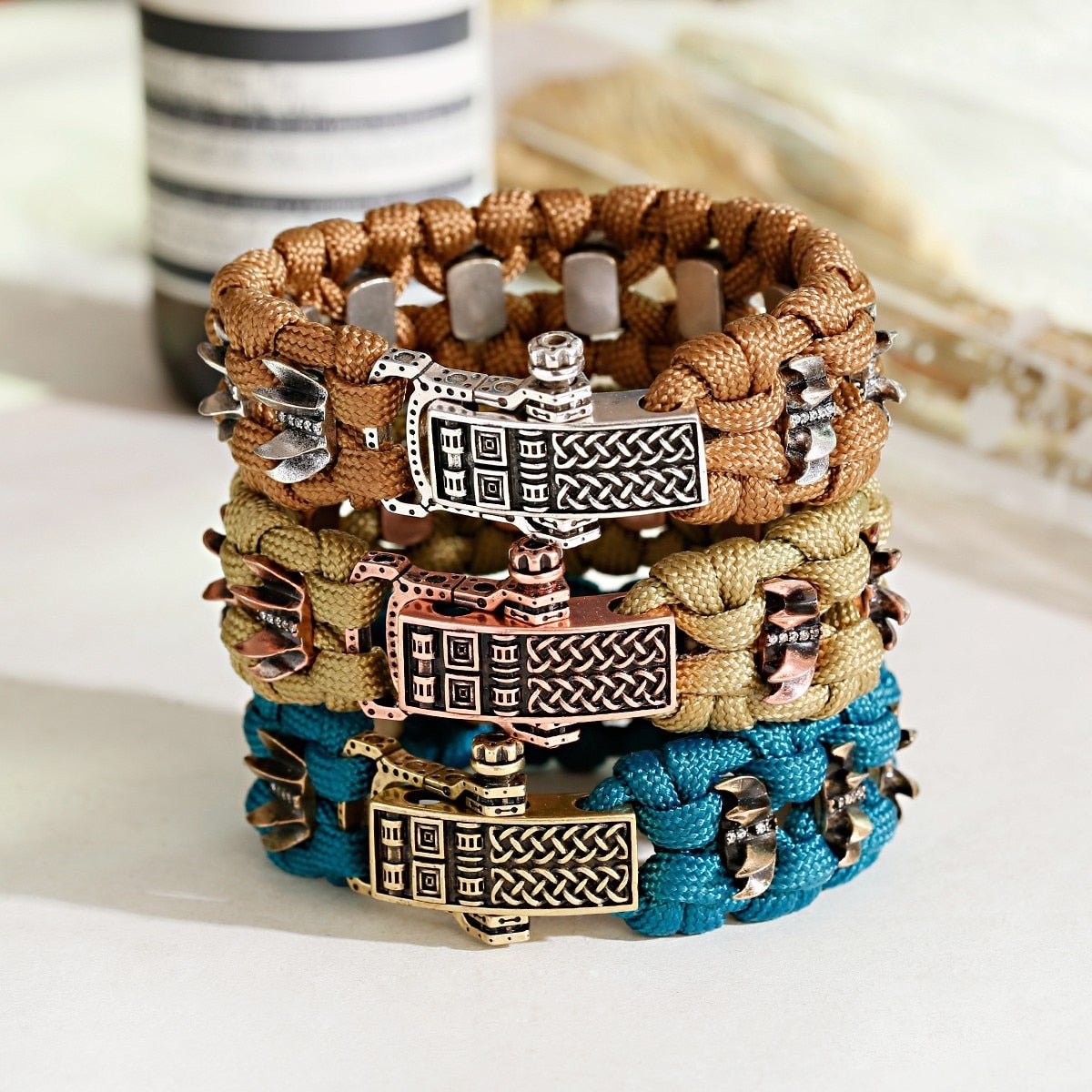 Bracelet de Survie en Paracorde et en Acier Inoxydable Archie - Mon Bracelet Homme