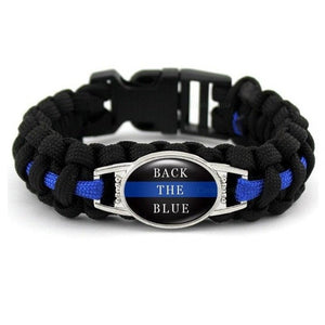 Bracelet de Survie en Paracorde Original Back The Blue - Mon Bracelet Homme