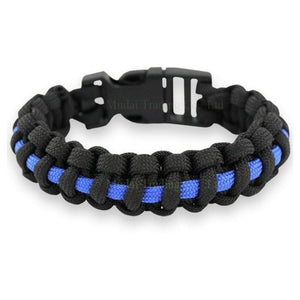 Bracelet de Survie en Paracorde Original Bleu et Noir - Mon Bracelet Homme