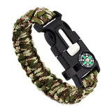 Bracelet de Survie en Paracorde Tressée Multifonctionnelle Avec Sifflet Boussole et Racloir D'Extérieur Amias