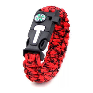 Bracelet de Survie en Paracorde Tressée Multifonctionnelle Avec Sifflet Boussole et Racloir D'Extérieur Arjun - Mon Bracelet Homme