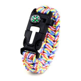 Bracelet de Survie en Paracorde Tressée Multifonctionnelle Avec Sifflet Boussole et Racloir D'Extérieur Ezekiel