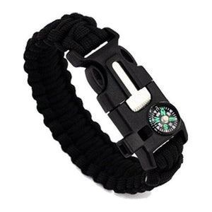 Bracelet de Survie en Paracorde Tressée Multifonctionnelle Avec Sifflet Boussole et Racloir D'Extérieur Kiaan - Mon Bracelet Homme