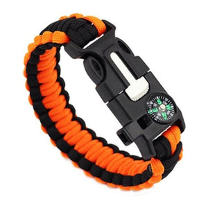 Bracelet de Survie en Paracorde Tressée Multifonctionnelle Avec Sifflet Boussole et Racloir D'Extérieur Kobe - Mon Bracelet Homme