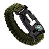 Bracelet de Survie en Paracorde Tressée Multifonctionnelle Avec Sifflet Boussole et Racloir D'Extérieur Mathias
