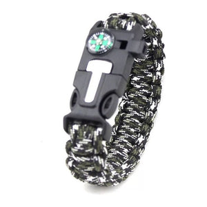 Bracelet de Survie en Paracorde Tressée Multifonctionnelle Avec Sifflet Boussole et Racloir D'Extérieur Omar - Mon Bracelet Homme