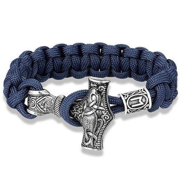 Bracelet de Survie Marteau de Thor Paracorde Bleue Foncée - Mon Bracelet Homme