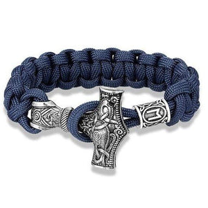 Bracelet de Survie Marteau de Thor Paracorde Bleue Foncée - Mon Bracelet Homme