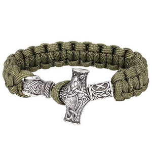 Bracelet de Survie Marteau de Thor Paracorde Verte - Mon Bracelet Homme
