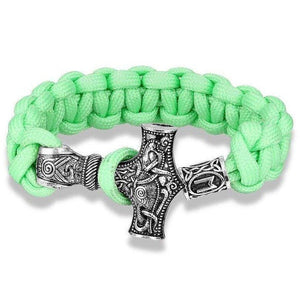 Bracelet de Survie Marteau de Thor Paracorde Verte Claire - Mon Bracelet Homme