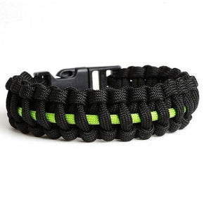 Bracelet de Survie Noir en Paracorde Tressée Bryan - Mon Bracelet Homme
