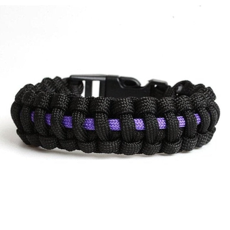 Bracelet de Survie Noir en Paracorde Tressée Edward - Mon Bracelet Homme