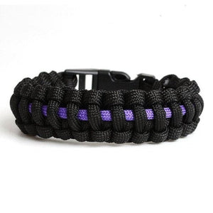 Bracelet de Survie Noir en Paracorde Tressée Edward - Mon Bracelet Homme