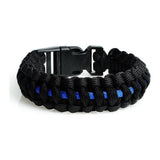 Bracelet de Survie Noir en Paracorde Tressée Memphis