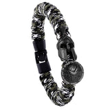 Bracelet de Survie Paracorde Camouflage Forêt : Gladiateur Noir