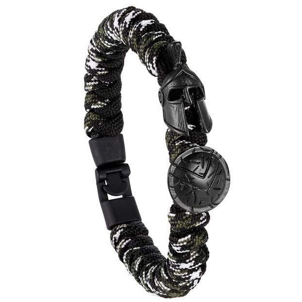 Bracelet de Survie Paracorde Camouflage : Gladiateur Noir - Mon Bracelet Homme