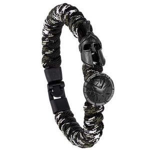 Bracelet de Survie Paracorde Camouflage : Gladiateur Noir - Mon Bracelet Homme