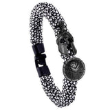 Bracelet de Survie Paracorde Cobra : Gladiateur Noir