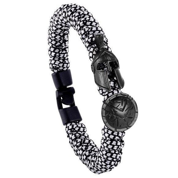 Bracelet de Survie Paracorde Cobra : Gladiateur Noir - Mon Bracelet Homme