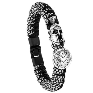 Bracelet de Survie Paracorde Double Face : Gladiateur Argent - Mon Bracelet Homme