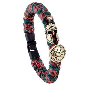 Bracelet de Survie Paracorde Rouge et Verte : Gladiateur Or - Mon Bracelet Homme