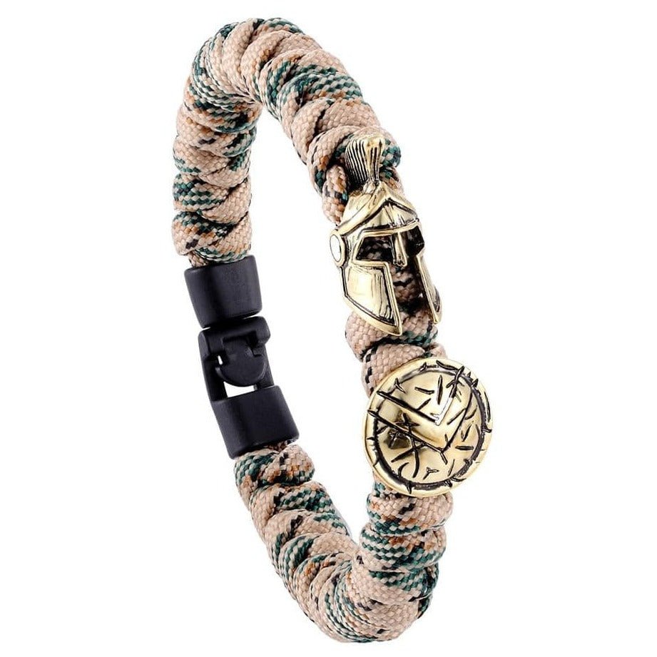Bracelet de Survie Paracorde Sable : Gladiateur Or - Mon Bracelet Homme