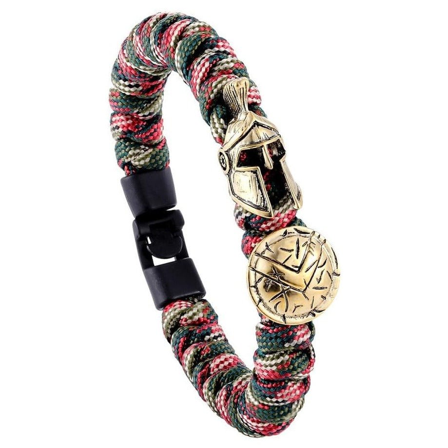 Bracelet de Survie Paracorde Tressé : Gladiateur Doré - Mon Bracelet Homme