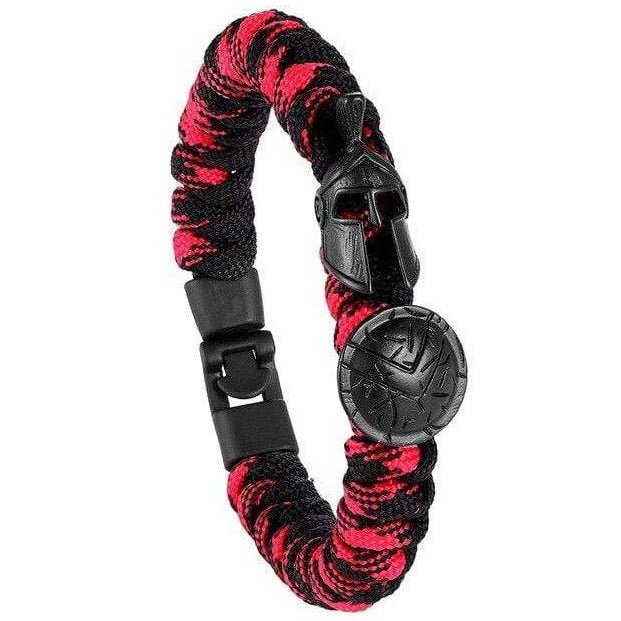 Bracelet de Survie Paracorde Warrior : Gladiateur Noir - Mon Bracelet Homme